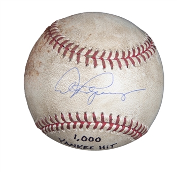 2010 Alex Rodriguez Game Used & Signed OML Selig Baseball Used For 1,000 Hit as a Yankee (Beckett)